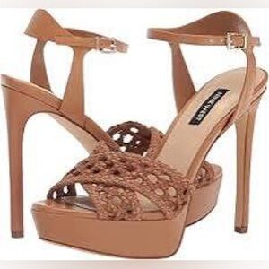 Nine West Grecia Stiletto Platform Dress Sandal.  Size 9